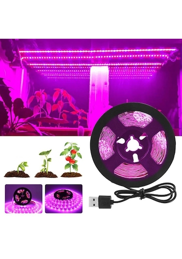 Tam Spektrum Bitki Büyütme Şerit Işık 5v Usb Uç 3 Mt Dış Mekan