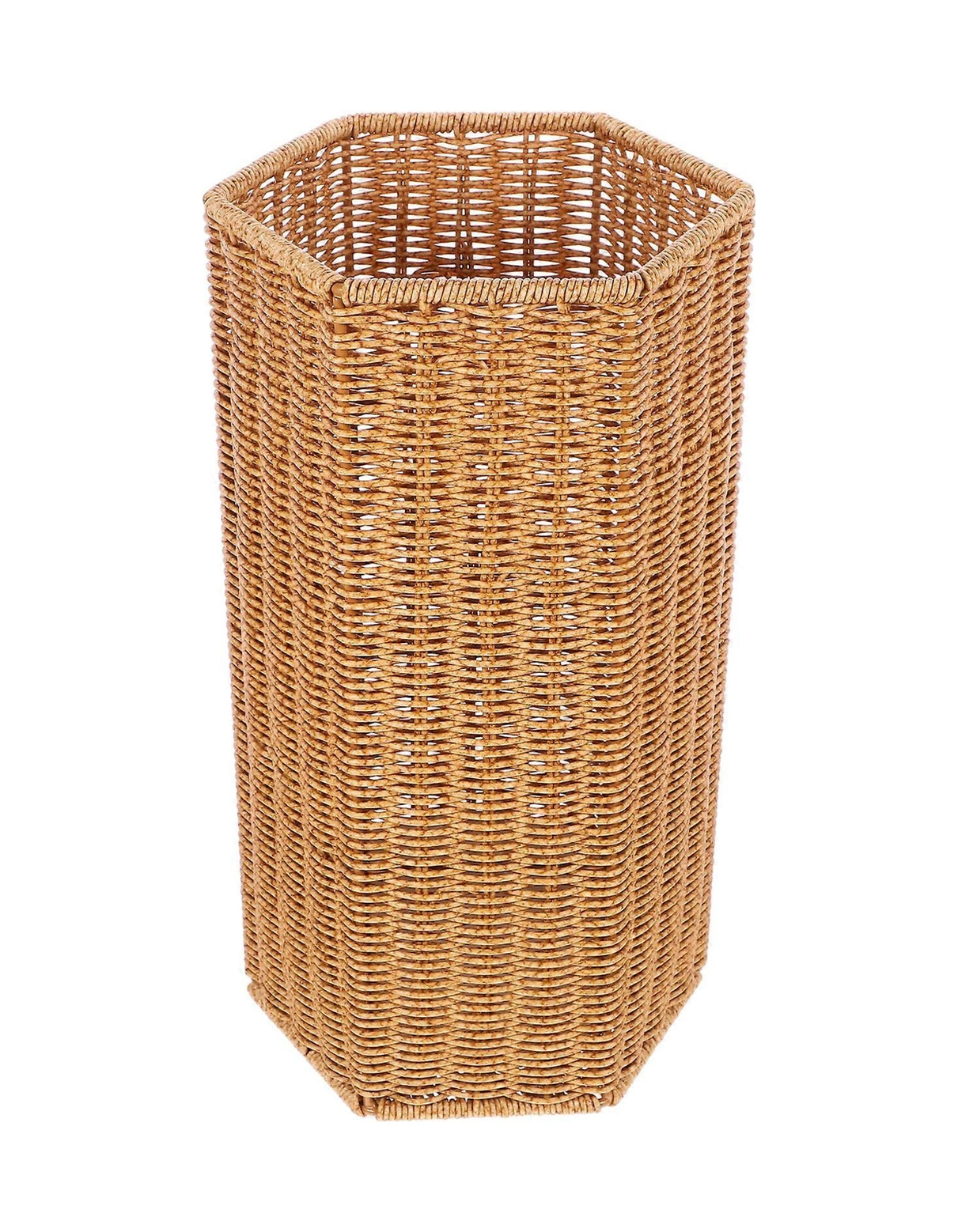 Rustik Şemsiye Standı Dokuma Şemsiye Tutucu Giriş Depolama Kabı Kahverengi 39.50x21.00x19.00cm Şemsiye Depolama 1 Paket Çok Renkli