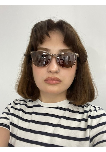 Target Tk307 C.1111 51ekt Kadın Polarize Klipsli Mavi Işık Korumalı Ekran Gözlüğü Şeffaf - Kahverengi