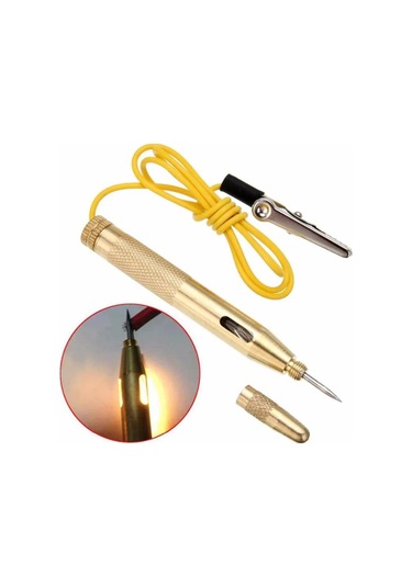 Wellhise 7747 12v Araç Oto Araba Kontrol Test Kalemi Timsah Ağızlı Elektrik Kalemi