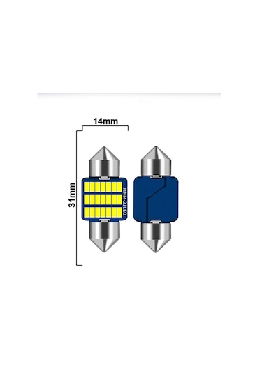 Sofit Led Canbus 31mm Iç Aydınlatma Plaka Lamba T10 21 Led 2 Adet