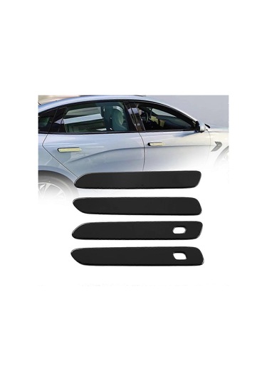 4 Adet Dış Kapı Kolu Trim Kapağı Siyah Atto 4 Contası İçin