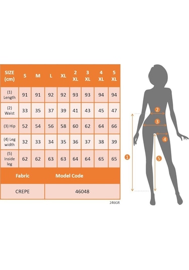 Ahes Shopping Kadın Yüksek Bel Krep Pantolon Yeşil