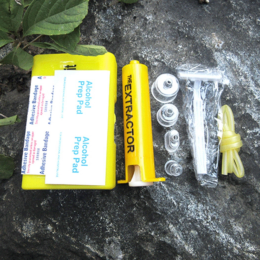 Dofolink Acil Durum Venom Çıkarıcı Seti - Dışarıda Yılan Arı Isırıkları İçin Vakumlu Tıkanıklama Aleti Sarı Sarı