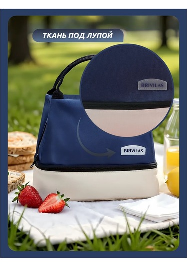 Yemek Kutusu İçin Çanta Buzdolabı Termal Çanta 460513322 Mavi