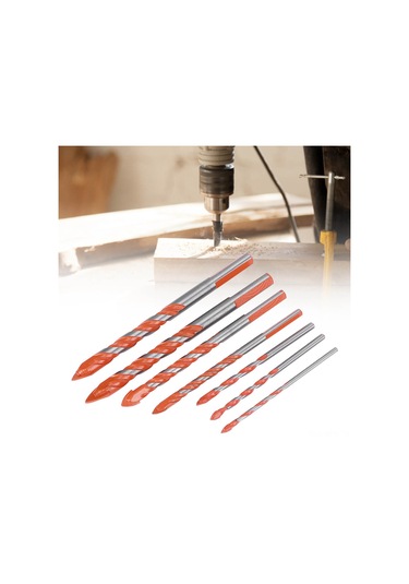 Maiyame Cam, Seramik, Ahşap Ve Plastik İçin 7'li Hızlı Çelik Merkez Matkap Ucu Seti 3mm-12mm - Kaymazsız Tutma Ve Sıkıcı Delme
