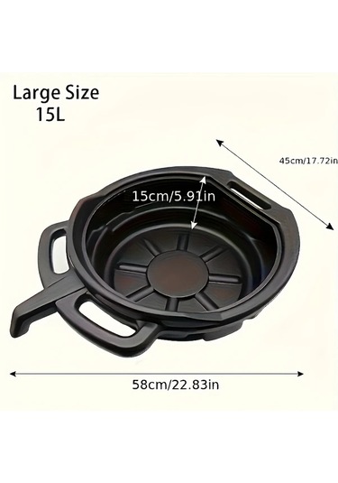 Xuweiwei 1pc 2 64gal Agir Hizmet Yag Bosaltma Kabi Kaymaz Tabanli Genis Kapasiteli Garaj Atolye Endustriyel Plastik Yag Toplama Kabi