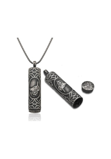 Gümüş Içi Açılabilen Tuğra Cevşen Kolye (230984471)