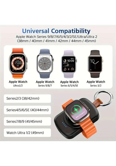 Xuweiwei Siyah X27 Akıllı Saat Şarj Tabanı Hızlı Şarj Manyetik Kablosuz Taşınabilir