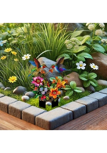 Pazly Kuşlar Homyl Hayvan Düz Dekoratif Çiçek Bahis Bahçe 2d Ga