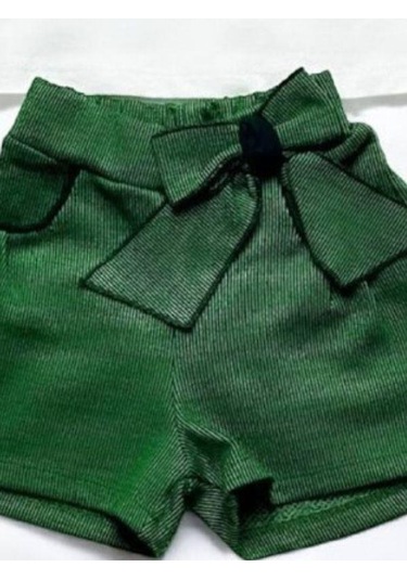 Çikoby Kız Bebek Magic Never Yazılı Şortlu Takım-14851 Yesil