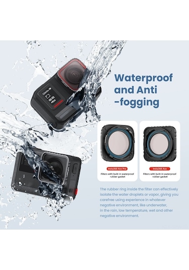 Besthome1 Insta360 Ace Pro Spor Kamera Filtresi - Optik Cam Ve Abs - 35.3x35.3x7.2mm, 8g Ağırlık Çok Renkli Çok Renkli