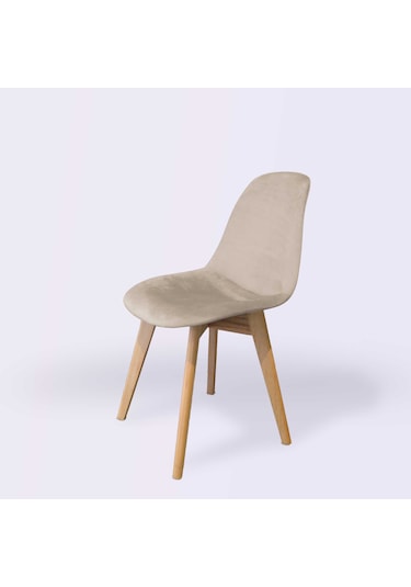 Woodesk Dallas Ağaç Ayaklı, Bej Renk Sandalye Snd3021-bej