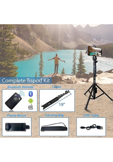 Uzaktan Bluetooth Selfie Çubuğu, Bluetooth Uzaktan Kumandalı Tripod Monopod Selfie Çubuğu