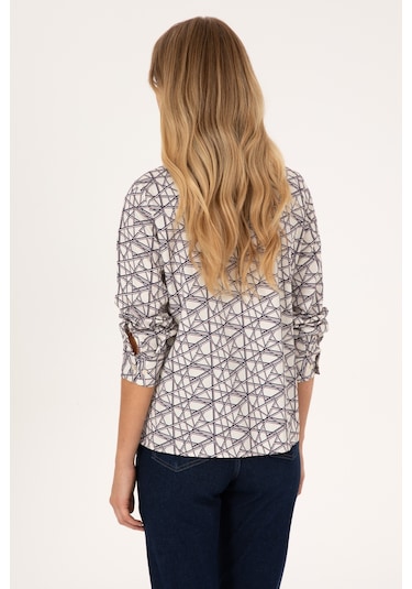 U.s. Polo Assn. Kadın Gömlek Desenli 50316376-vr256 İnci
