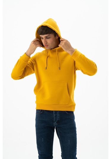 Arma Erkek Kanguru Cepli Kapüşonlu Sweatshirt K24254928801 Sarı Arma Erkek Kanguru Cepli Kapüşonlu Sweatshirt K24254928801 Sarı