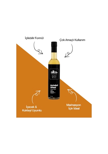 Alta Naturel Doğal Fermente Portakal Sirkesi 500 ML