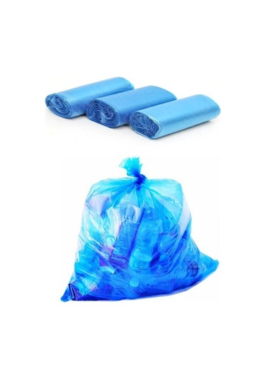 Orta Boy 55x60 Çöp Torbası Poşeti Mavi 1 Rulo 20 Adet Rulo Poşet