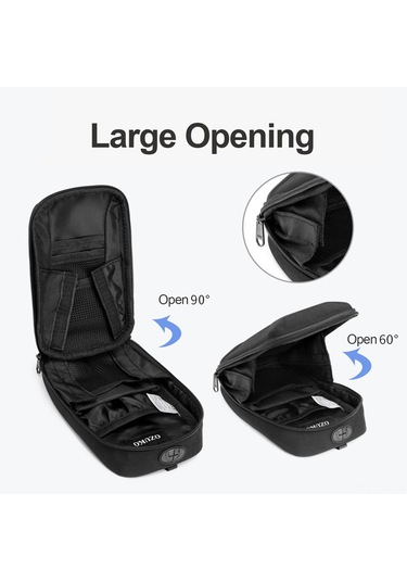 Youtek Erkekler İçin Çok Fonksiyonlu Mini Çanta - Eva Kabuk, Dayanıklı, Suya Dayanıklı, Elle/torba Kullanıma Uygun Siyah Siyah