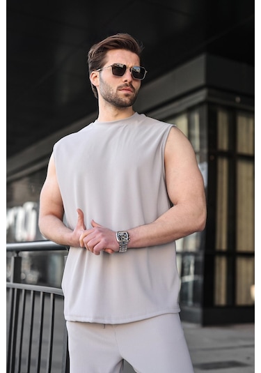 Madmext Boyalı Gri Rahat Kesim Erkek Alt Üst Takım E7353 Gri