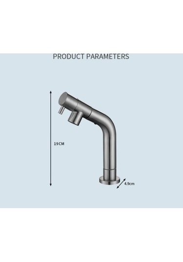 Maoyaya İnox Soğuk Su Musluğu, Tek Kolu Lavabo Musluğu İnox