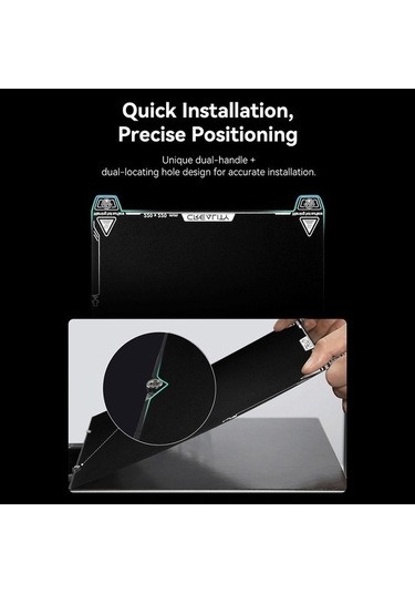 Honmex 3d Yazıcı Isı Tabla Aksesuarı - Tek Yönlü Siyah Boyalı Baskı Paneli 235x235mm Siyah