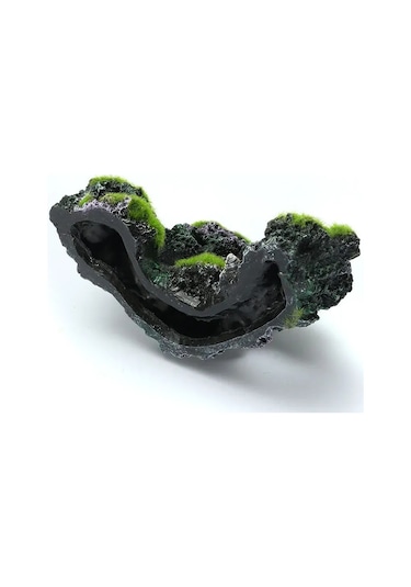 Xindoker Akvaryum Dekoru: Gerçekçi Yosunlu Mercan Kayalığı Ve Resin Deniz Taşı, Balıklar İçin Güvenli Ve Bakım Gerektirmeyen