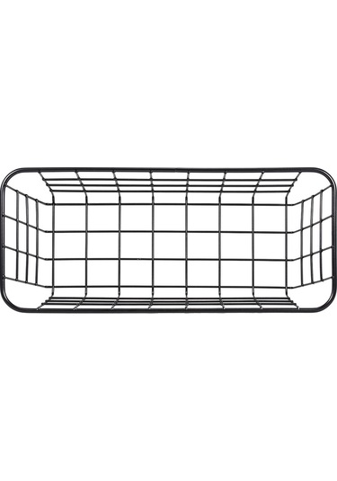 Leezsing Siyah Demir Duvar Basketi - Deliksiz Yapıştırıcı Montajlı, Mutfak/banyo/ofis Çekirdek Depolama Aracı Diğer