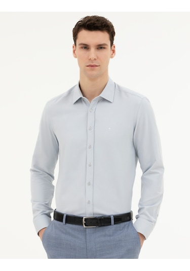 Pierre Cardin Erkek Gri Gömlek Desenli 50285594-vr024 Gri
