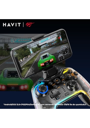 Havit Gamenote G158bt Pro Transparan Rgb Gamepad Joystick