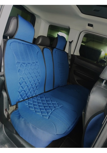 Citroen C2 Lüx Oto Koltuk Minderi Ön Arka 5'li Set Elegance Serisi Mavi Siyah