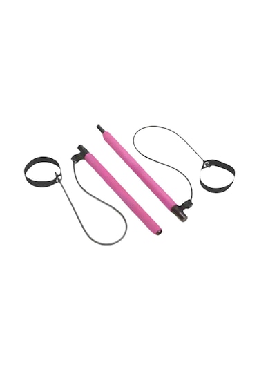 Suntek 2 Bölüm Pilates Bar Egzersiz Çubuğu Gül-kırmızısı Gül Kırmızısı