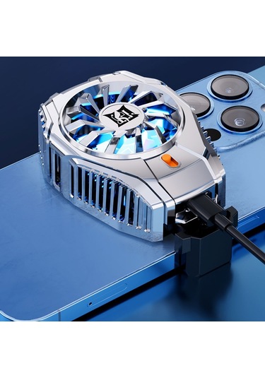 Zore N15 Gümüş Kaplama 2 Kademeli Tec Soğutma Sistemli Telefon Soğutucu Fan Caselab