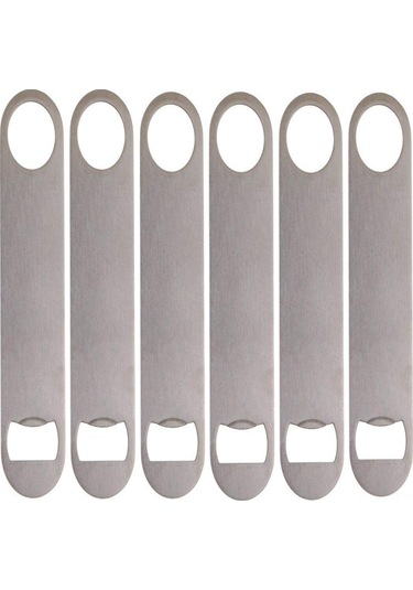 Youtek 6'lı Paslanmaz Çelik Açıcı: Profesyonel Bar & Mutfak İçin Dayanıklı, Kolay Kullanımlı Biçak Açıcı Seti Gümüş