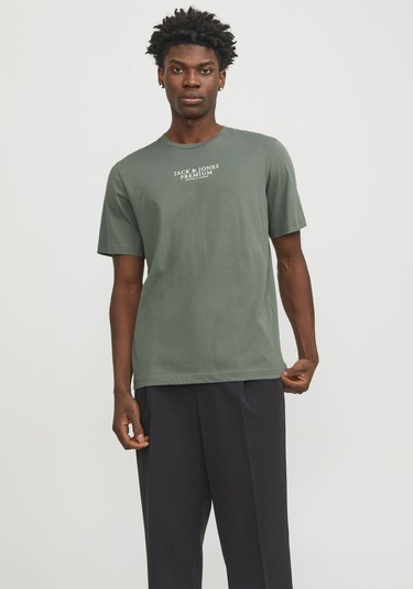 Jack & Jones Erkek Bisiklet Yaka Logo Baskili Tisört - Bluarchie 12217167 Laurel Wreath Sarı Jack & Jones Erkek Bisiklet Yaka Logo Baskili Tisört - Bluarchie 12217167 Laurel Wreath Sarı