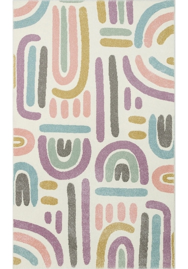 Eko Kids Kds 20 Pastel Hav Toz Vermez Çocuk Halısı Çok Renkli