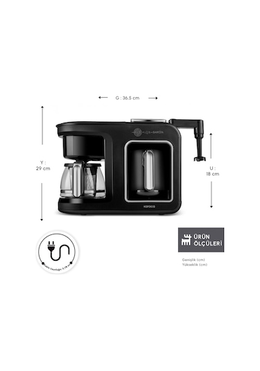 Karaca Hatır Plus Barista 6 In 1 Latte Cappucino Ve Közde Türk Kahvesi Makinesi