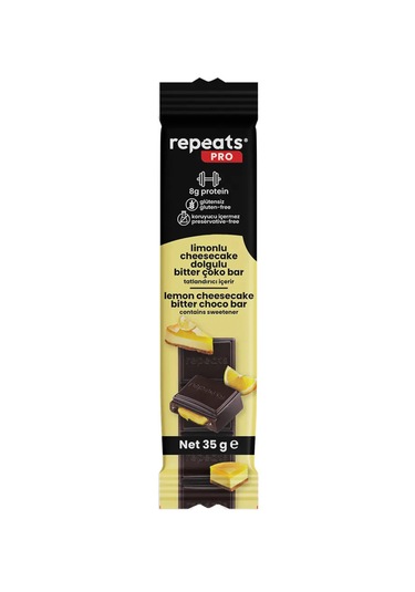 Pro Yüksek Proteinli Limonlu Cheesecake Dolgulu Bitter Çoko Bar 3