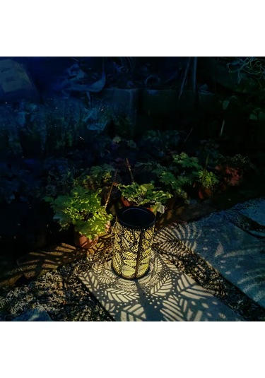 Ximistore9 Güneş Enerjili Bahçe Dekorasyonu Yaprak Desenli Suya Dayanıklı Dış Mekan Aydınlatma Lambası