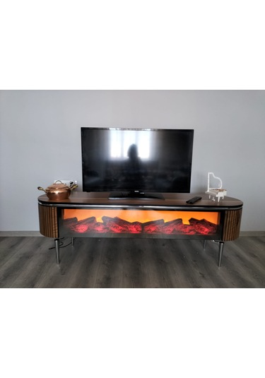 Desing Tv Sehpası 170cm Ceviz+gümüş
