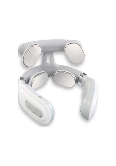 Yaozixa Boyun Fizyoterapi Cihazı, Dört Başlı Isıtmalı, Çok Fonksiyonlu Masaj Aleti, Konuşma Özelliği Yok Çok Renkli