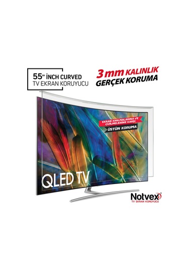 Notvex 55 İnç 140 Ekran Curved Tv Ekran Koruyucu / 3 MM Kalınlık