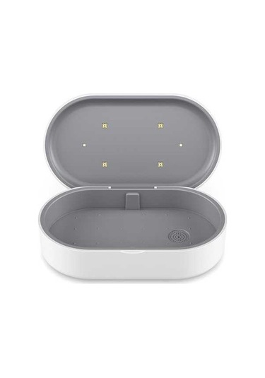 Pazly 2'li Kablosuz Şarj Ve Uv Temizleyici - Hızlı Şarj & Telefon Dezenfektan Kutusu Beyaz Beyaz