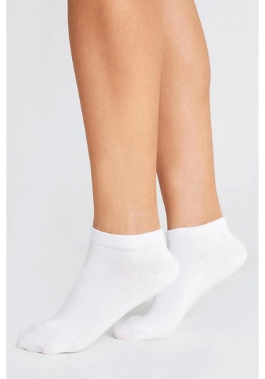 Bambu Kadın Patik Dikişsiz Premium Çorap 3 Lü Beyaz-siyah,krem...