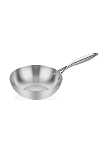 Elit Mm Çelik Wok Tava 24cm Gri