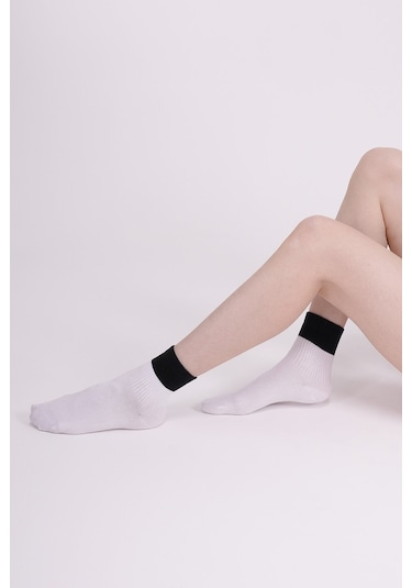 The Socks Company 3 Çift Kadın Beyaz Tenis Çorabı Beyaz