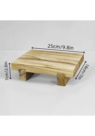 Suntek Ahşap Kaideli Ekran Bulaşık Sabunu Yükseltici Tabak Bej