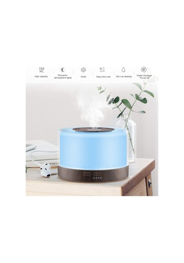 Aromaterapi Esansiyel Yağı Difüzör, 500ml Ultrasonik Aroma Ayarlanabilir Sis Modu İle Serin Sis Nemlendirici, Susuz Otomatik Kapatma Ve Uzaktan Kumanda, 7 Renk Değiştiren Led Gece Işıkları Ev İçin
