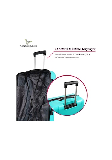 Vegmann Vela Su Yeşili Orta Boy Valiz Su Yeşili