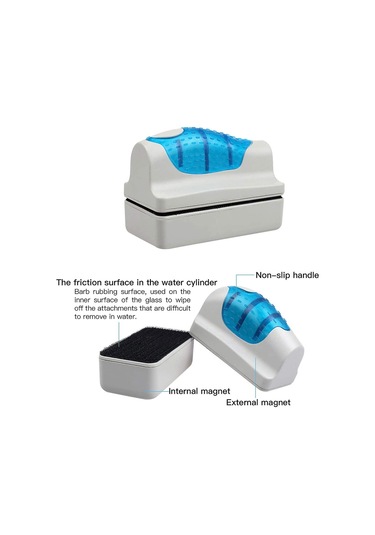 Cc Ggball Esinti Balık Tankı Temizleyici Fırça Yüzen Akvaryum Manyetik Balık Tankı Cam Yosun Scrubber Temizleyici Fırça Araçları Temizleme Ekipmanı Balık Tankı Aksesuarları 2 Adet